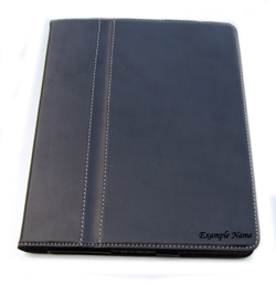 leather laser etched ipad case with simple name only